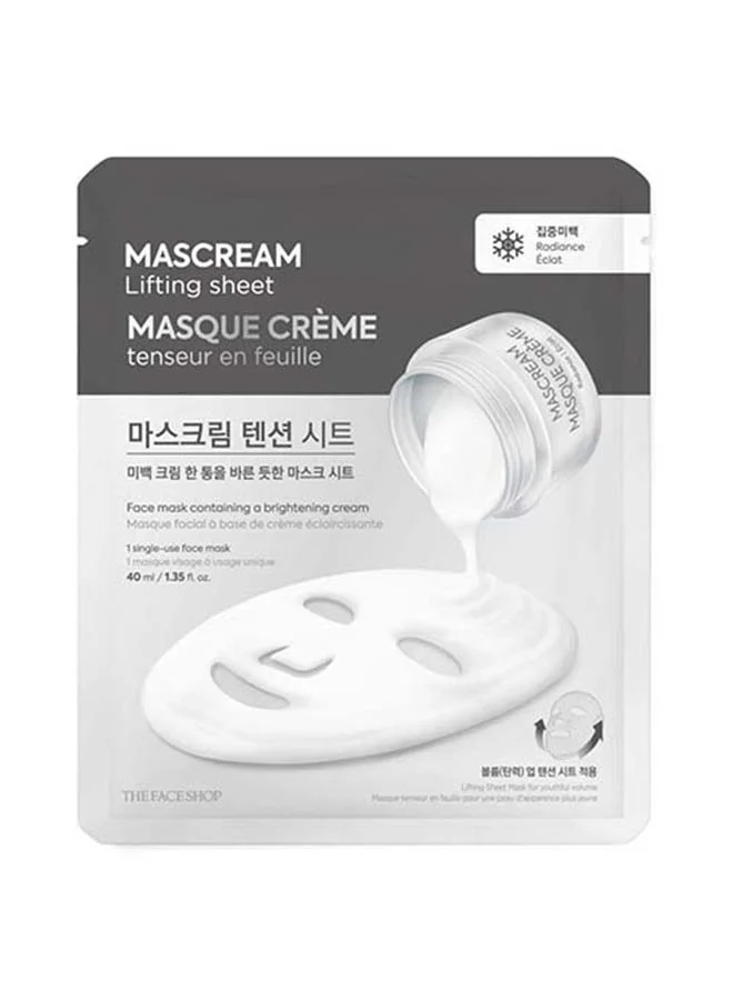 THE FACE SHOP Deeply Brightening Mascream Lifting Sheet Mask
